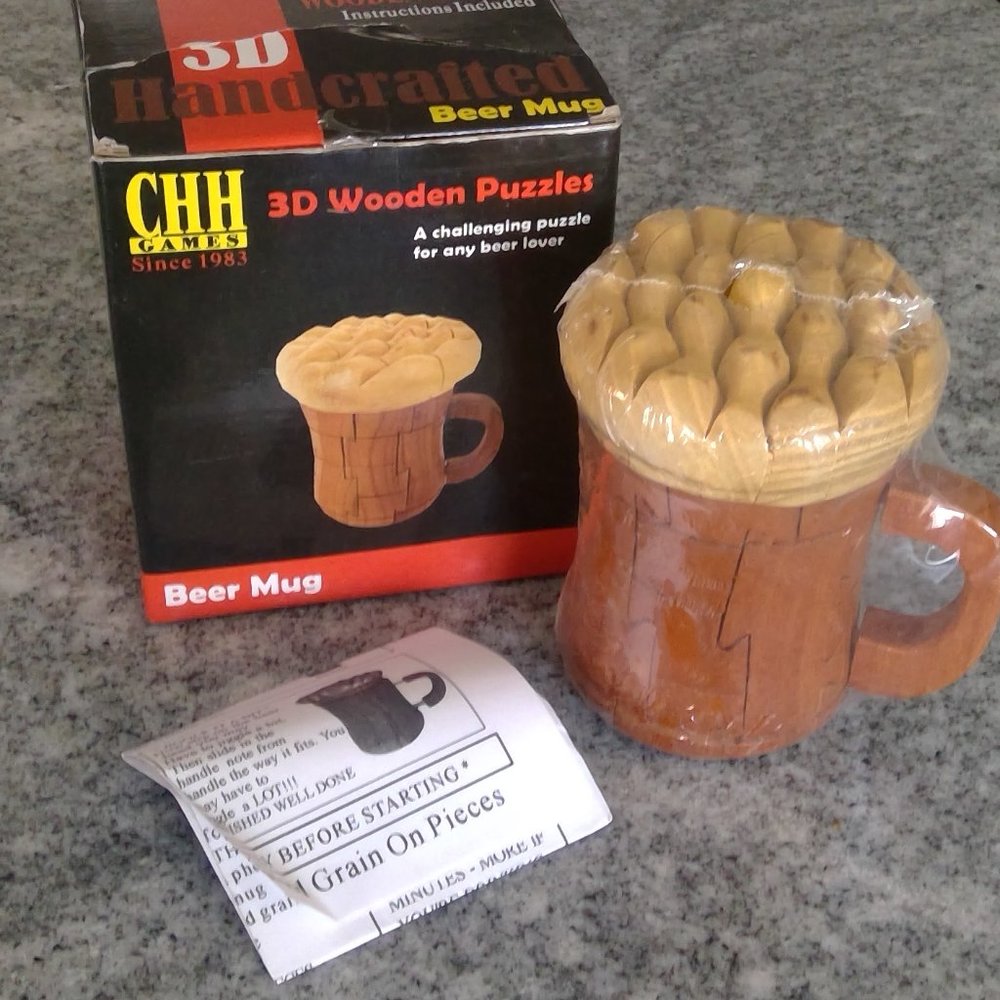 3D Wooden Beer Mug Puzzle - Picture 7 of 7